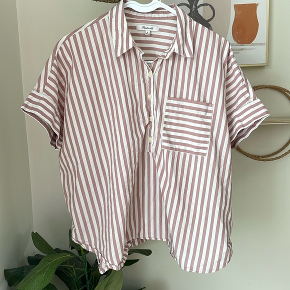 Madewell Tops - Madewell Striped Popover Top Women’s Medium